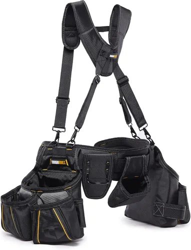 Vista 3 de ToughBuilt - Plataforma de suspensión Framer, correas de ajuste rápido, TB-303-6 Quick-Adjust Straps, Multiple Hang Points, Heavy-Duty