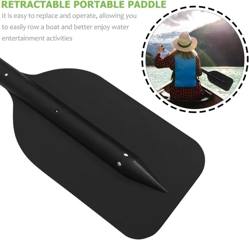 Vista 8 de BESPORTBLE Remo telescópico para kayak: 2 paquetes de 22-41 pulgadas de aleación de aluminio remos plegables para lancha, kayak, rafting, canoa