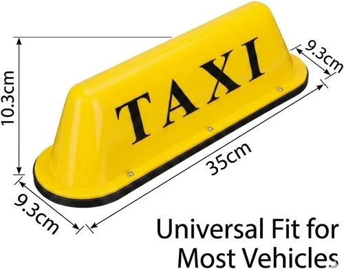 Vista 7 de BADASS SHARKS Luz LED de taxi para coche, luz de taxi para techo con base adhesiva, magnética, súper brillante, 12 V, 3 W, luz indicadora