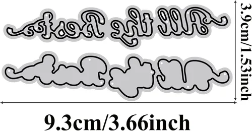 Vista 2 de All The Best Words Greetings - Troqueles de corte de metal para manualidades, álbumes de recortes, plantillas en relieve, álbum, tarjetas de regalo
