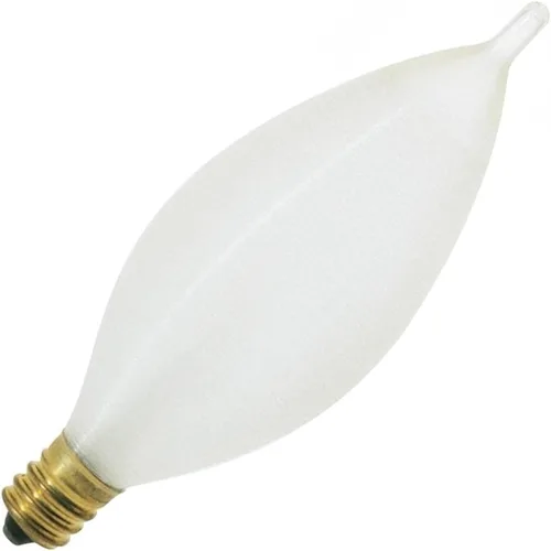 Vista 6 de Satco S3272 - Bombilla incandescente CA7 de 10 W, 80 lúmenes, color blanco suave, 2700 K, base de candelabro, regulable