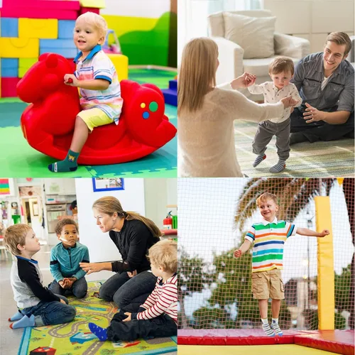 Vista 3 de GRPSKCOS Calcetines antideslizantes para niños pequeños, 12 pares de calcetines antideslizantes para niños y niñas de 1 a 7 años