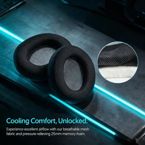 Vista 6 de Compatible con SteelSeries Arctis 7 - Almohadillas de repuesto para auriculares inalámbricos Arctis 3, 5, 7, 9, 1 y Pro