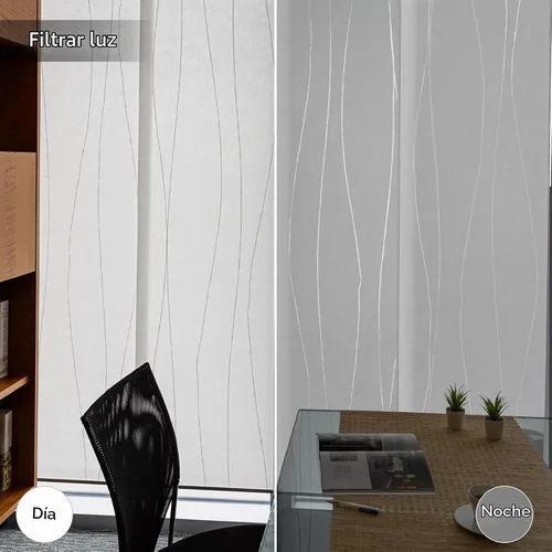Vista 4 de GoDear Design - Panel de filtro de luz para persianas, color blanco, 45.8-86 x 96 pulgadas, Catch Me Persianas de panel de filtrado de luz blanca