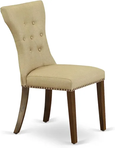 Vista 10 de East West Furniture DLGA3-AWA-03 - Juego de mesa de comedor de 3 piezas que contiene una mesa de cocina redonda con gotas y 2 sillas Parson, 42 x 42