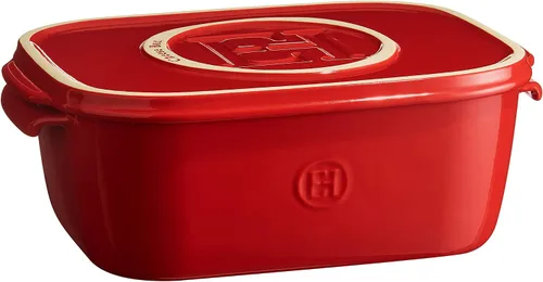 Vista 10 de Emile Henry, Caja de almacenamiento de queso negro/bandeja para servir, 12 x 8 x 4.4 pulgadas