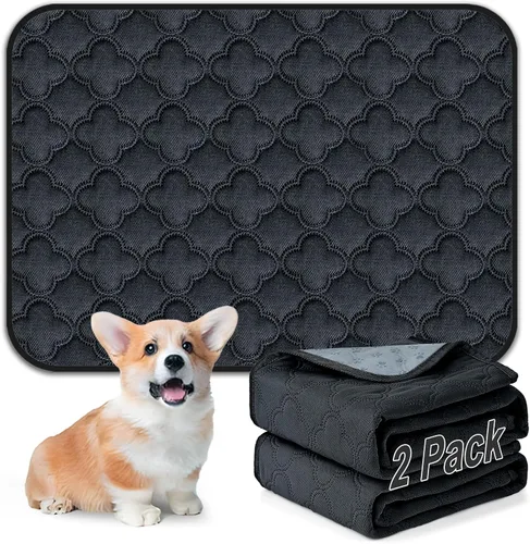 Vista 32 de FunFurry Forro lavable para jaula de conejillo de indias, paquete de 4 almohadillas reutilizables y lavables, ropa de cama impermeable para Azul