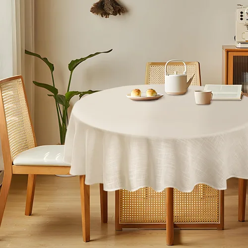 Vista 25 de Mantel rectangular de lino natural, mantel ligero con textura de otoño de 52 x 70 pulgadas, resistente al agua, resistente a las manchas, mantel