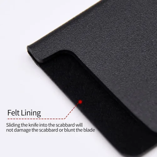 Vista 5 de Funda para cuchillo, protector de borde para cuchillo de chef, cubiertas universales para cuchillas de cocina, sin BPA, funda de cuchillo forrada
