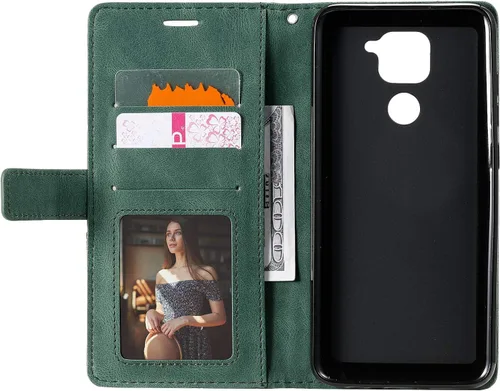 Vista 4 de Funda para Xiaomi Redmi Note 9 Caso,Funda para Xiaomi Redmi Note 9 M2003J15SG M2003J15SS / Redmi 10X 4G M2004J7AC M2003J15SC Funda Flip PU Funda