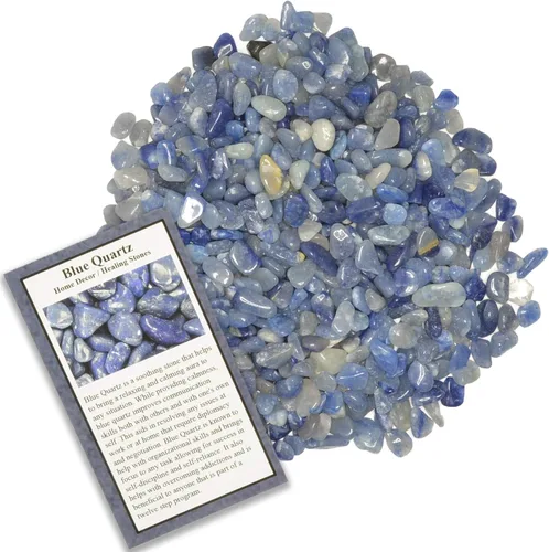 Vista 6 de Fantasia Materiales: 1 lb piedras con chip de Amazonita con tarjeta de identificación de Brasil
