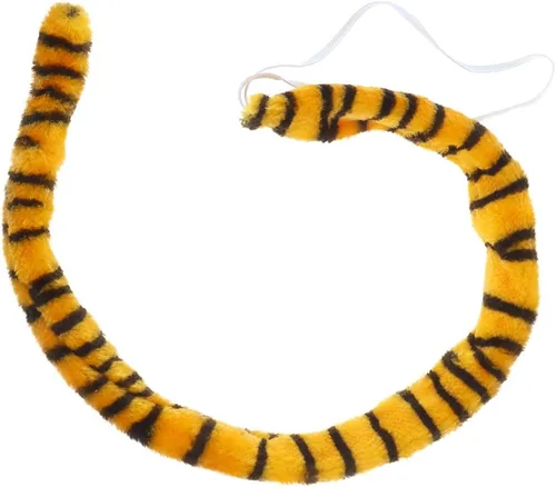 Vista 8 de ABOOFAN Cola de tigre para Halloween, cosplay, cola de animal de felpa, para disfraz, accesorio para cabina de fotos