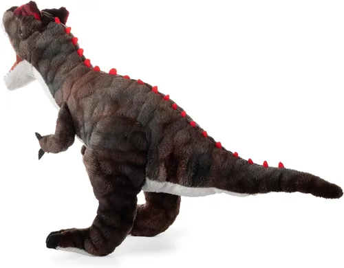 Vista 4 de The Petting Zoo Allosaurus - Peluche de dinosaurio, regalo para niños, animales de dinosaurio, juguete de peluche de dinosaurio marrón de 15 pulgadas