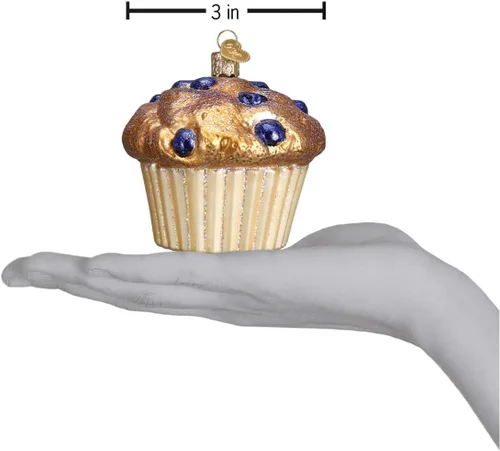 Vista 5 de Adorno de muffin de arándanos por Old World Christmas