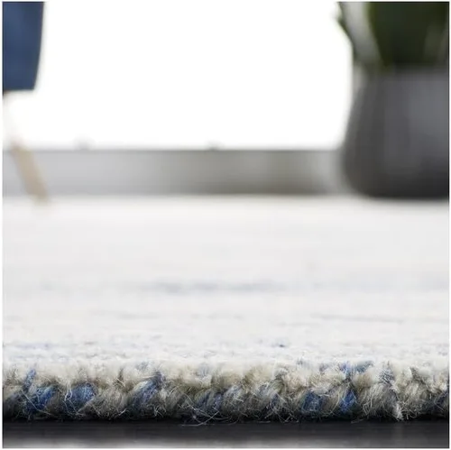 Vista 4 de SAFAVIEH Metro Collection - Alfombra decorativa de 2 x 3 pies, azul y marfil, diseño transicional, ideal para áreas de alto tráfico en pasillo, baño
