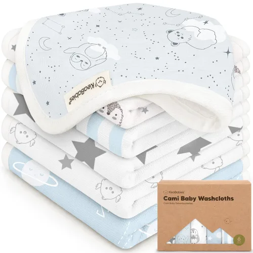 Vista 13 de Paquete de 6 paños de algodón para recién nacidos, paños de muselina de algodón orgánico suaves para bebés, bebés, niños, toallas para niños