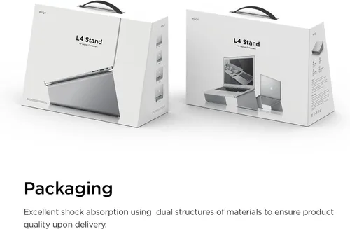 Vista 9 de elago L4 Stand - [Organización de escritorio] [Previene la mala postura] [Disipador de calor natural] - Para computadoras portátiles (gris oscuro)
