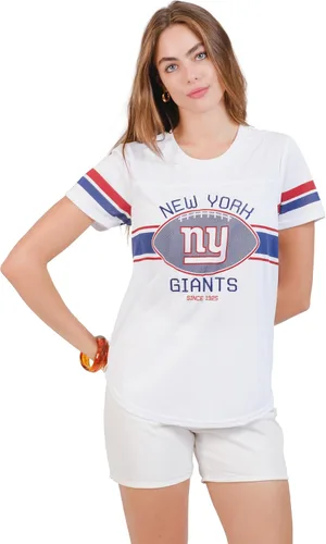 Vista 14 de Ultra Game Women's NFL Official Soft Mesh Varsity Stripe T-Shirt