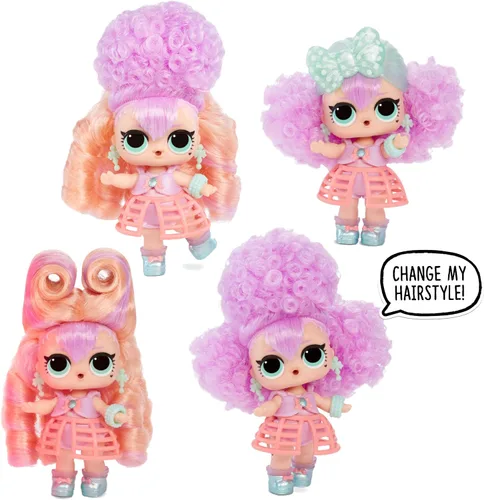 Vista 4 de L.O.L. Surprise! Muñecas Hairvibes con 15 sorpresas y extensiones para mezclar y combinar