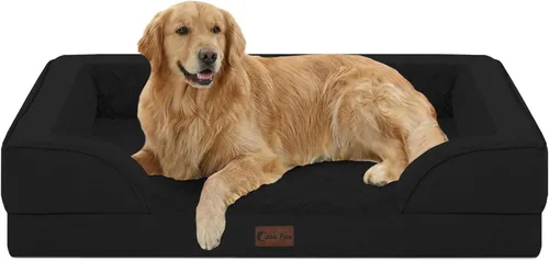 Vista 90 de Camas ortopédicas para perros grandes, cama de espuma viscoelástica impermeable para mascotas grandes con lados 89x56 cm, sofá para perros grandes