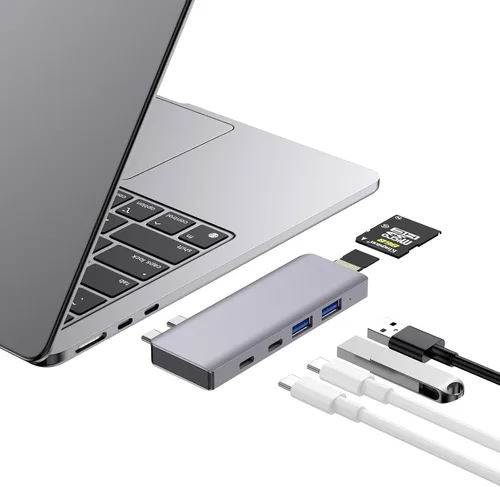 Vista 11 de Hub USB C, adaptador USB C 8 en 2 Thunderbolt 4 HDMI MacBook Air Pro M1-M4 Hub Thunderbolt 4 • HDMI 4K • 100W PD • 40Gbps • USB C 3.0 • 3 USB A