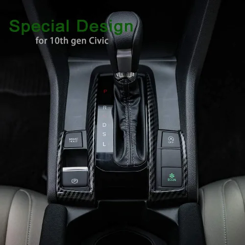 Vista 2 de Thenice para caja de engranajes de la 10ª generación Civic CVT de transmisión automática, calcomanías de panel para Honda Civic Sedán Hatchback