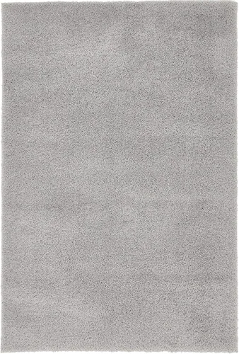 Vista 10 de Unique Loom Studio Solid Shag Collection Urban - Alfombra moderna súper suave y de felpa, 4 x 6 pies, gris claro