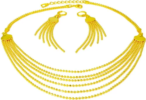 Vista 2 de WADSNHY joyería de moneda de oro conjunto de joyas de mujer de boda conjunto de joyas chapado en oro de 18 quilates conjunto de joyas collar moneda