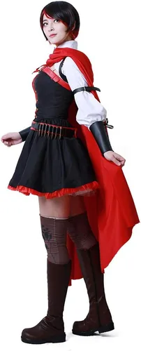 Vista 3 de miccostumes - Disfraz de Halloween para mujer, color rojo