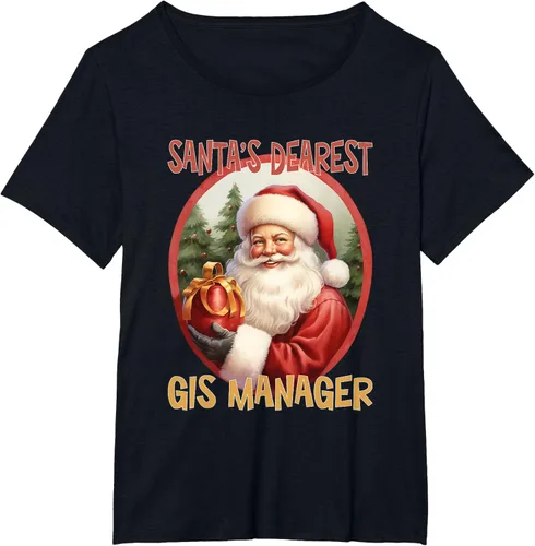 Vista 23 de GIS Manager Christmas Holiday Love Xmas T-Shirt Negro
