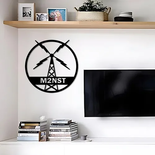 Vista 3 de Señal Personalizada de Lujo para Radio de Jamón, Letrero de Identificación Personalizado, Regalo para Operador Aficionado, Letrero de Identificación