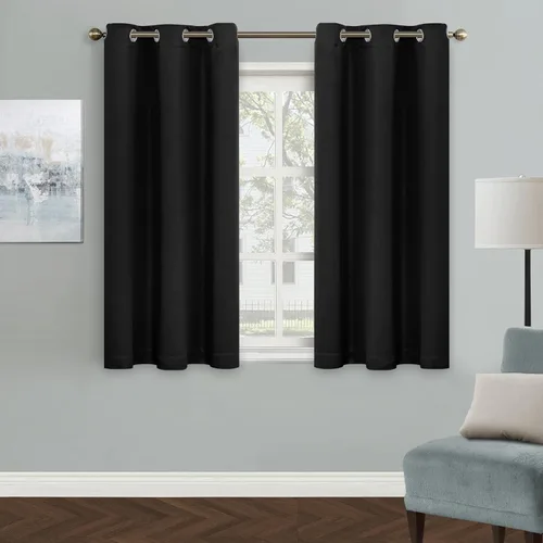 Vista 91 de MYSKY HOME Cortinas Aqua para Armario para Entrada Cortina Opaca para Puerta para Sala de Estar Cortina Oscurecedora de Habitación con Ojales