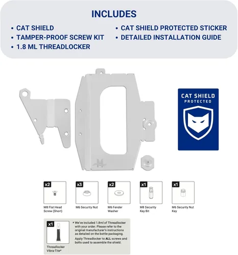 Vista 3 de Protector antirrobo para gatos V2, compatible con Toyota RAV4 Prime 2021-2025 - Miller CAT protección de convertidor catalítico de acero inoxidable