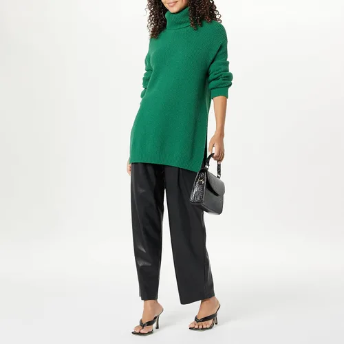 Vista 4 de The Drop Suéter de cuello alto con hombros caídos súper suave Grayson para mujer