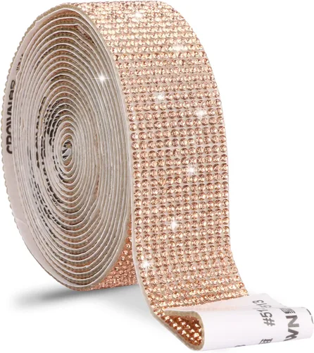 Vista 40 de Cinta de cristal autoadhesiva, calcomanías de diamantes de imitación para envoltura de regalos, manualidades, proyectos de decoración, bodas Negro