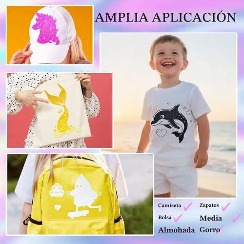 Vista 8 de Rollos de vinilo de transferencia de calor con purpurina negra, vinilo HTV de hierro negro de 12 pulgadas x 5 pies, vinilo para planchar para Negro