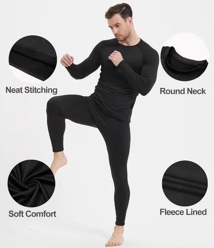 Vista 5 de HOPLYNN Paquete de 45 camisas de compresión térmica para hombre, manga larga, caza, correr, capa base, equipo para invierno y clima frío
