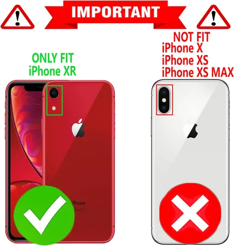 Vista 2 de STARSHOP Funda protectora para iPhone XR, con [protector de pantalla de vidrio templado incluido], cubierta protectora de doble capa de grado