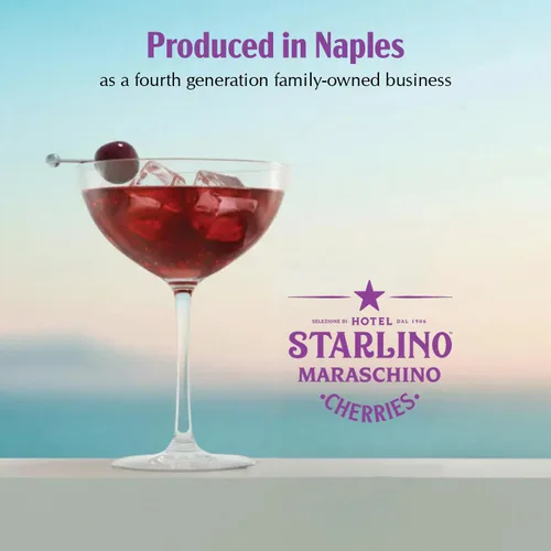 Vista 7 de Hotel Starlino Cerezas marrasquino premium, fabricadas en Italia, lata