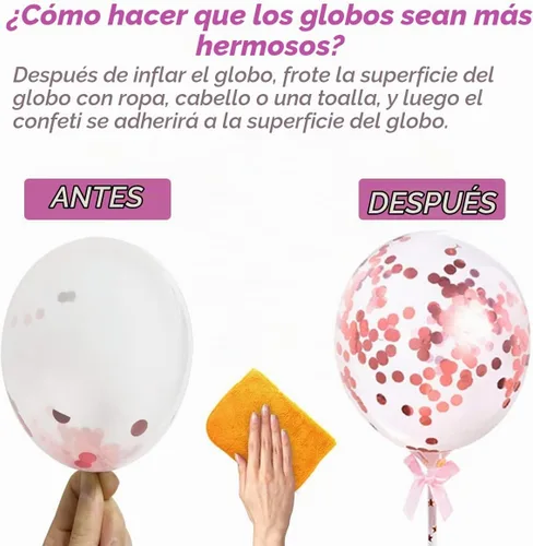 Vista 4 de Decoración de pastel de oro rosa con velas de feliz cumpleaños, decoración de pastel de cumpleaños acrílico, globo de confeti y abanicos de papel
