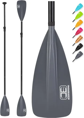 Vista 10 de OCEANBROAD SUP Paddle - Remo ajustable para kayak de paddleboard, eje de aleación de aluminio ajustable con cuchillas de nailon reforzado
