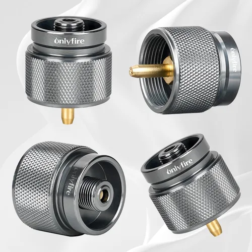 Vista 3 de Adaptador de gas propano de 1 LB para estufa de camping, estufa de mochilero, GS316 Backpacking Stove Convertor, Input EN417 Lindal Valve Output