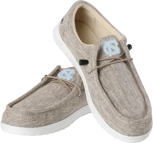 Vista 17 de FOCO Men's NCAA College Team Logo Lightweight Loafers Lace Up Cotton Knit Shoes