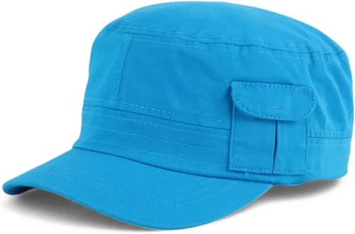 Vista 8 de Trendy Apparel Shop Gorra estilo militar liso Castro con bolsillo Blanco