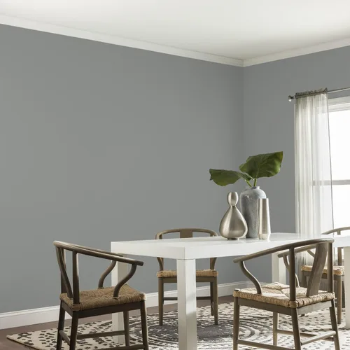 Vista 256 de Glidden Pintura Interior + Imprimación: Gris/Plata Antigua, Una Capa, Satinado, 1 Galón
