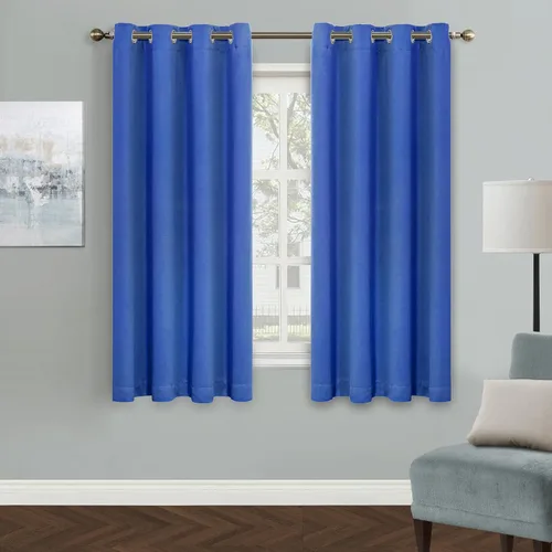 Vista 15 de MYSKY HOME Cortinas Aqua para Armario para Entrada Cortina Opaca para Puerta para Sala de Estar Cortina Oscurecedora de Habitación con Ojales