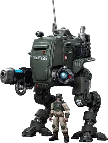Vista 10 de LEBOO JOYTOY Warhammer 40K Astra Militarum Equipo de artillería con pistola de campo Bombast escala 1:18 coleccionable Joy Toy Figura de acción