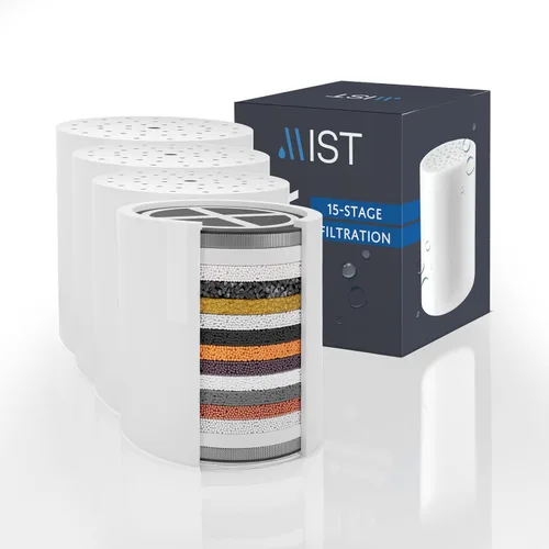 Vista 13 de Cabezal de Filtro de Ducha Mist para Agua Dura Mejora la Piel, el Cabello y las Uñas - Cabezal de Ducha Filtrado Grande de Alta Salida con Filtro