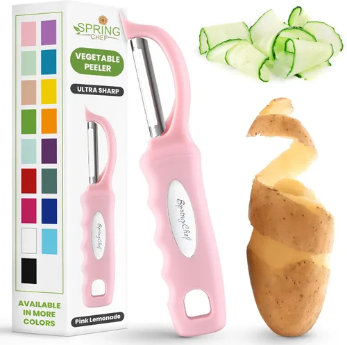 Vista 11 de Spring Chef Pelador de verduras giratorio prémium, color negro