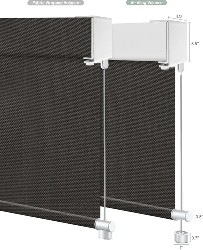 Vista 7 de Yoolax Persianas motorizadas personalizadas para exteriores, persianas inteligentes compatibles con Alexa Google, persianas impermeables con control